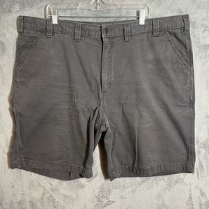 Carhartt‎ Rugged Flex Relaxed Fit Gray Canvas Utility Work Shorts Sz 46 BS2514-M
